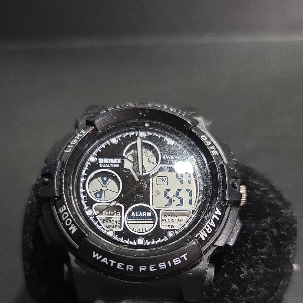 Suntime Black Dual-Time Smartwatch